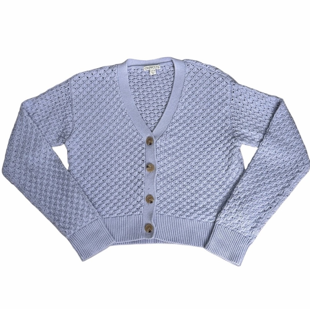 Crewcuts Girls' cotton Crochet-stitch Cardigan Size XLarge (12-13)